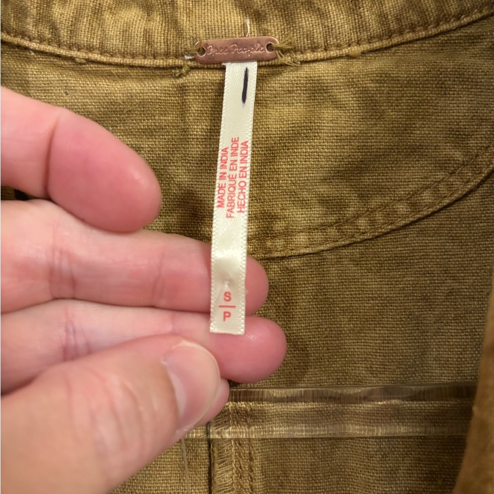 FREE PEOPLE Rhodes Chino Coverall in Wheat Fields NWOT - Picture 6 of 10
